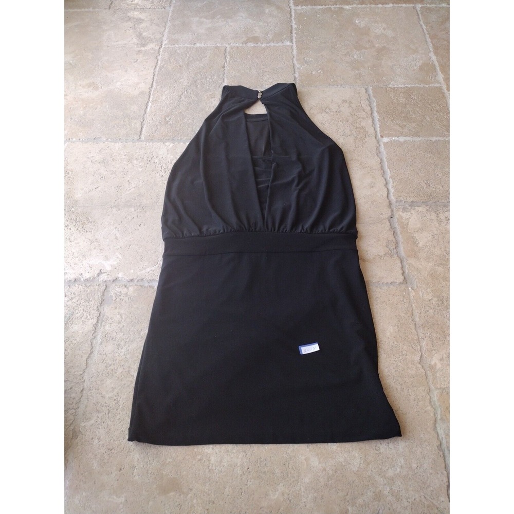 White‎ House Black Market Dress Women S Black Flapper Party Rhinenstone Neck - Picture 8 of 8